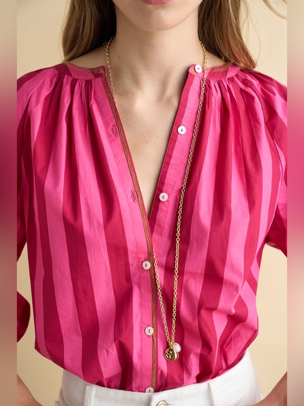 Sonmer Kelly Rose Blouse Embroidered - Picture 3 of 4